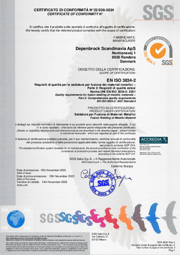 ISO 3834 Certifikater